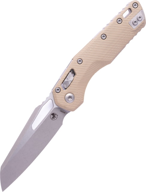 Microtech MSI S/E Fluted G-10 Apocalyptic Standard 3.88in Folding Knife Tan - Microtech