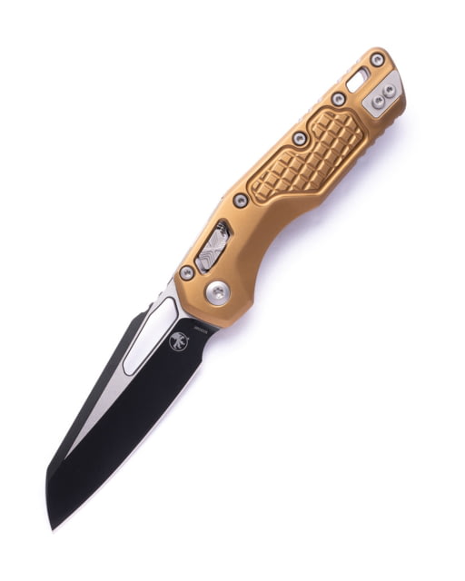Microtech MSI S/E Standard Aluminum Frag 3.88in Folding Knife Manual Folder Tan/Black - Microtech