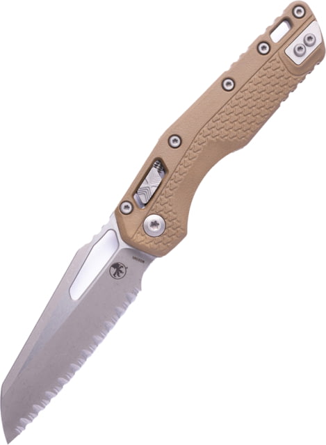 Microtech MSI S/E Tri-Grip Polymer Apocalyptic Full Serrated 3.88in Folding Knife Dark Earth - Microtech
