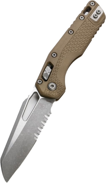 Microtech MSI S/E Tri-Grip Polymer Tactical Apocalyptic Standard 3.88in Folding Knife Dark Earth - Microtech