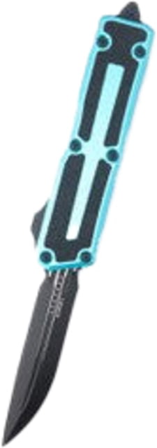 Microtech Scarab II Gen III D/E-S Standard 3.95in Folding Knife Black Turquoise - Microtech