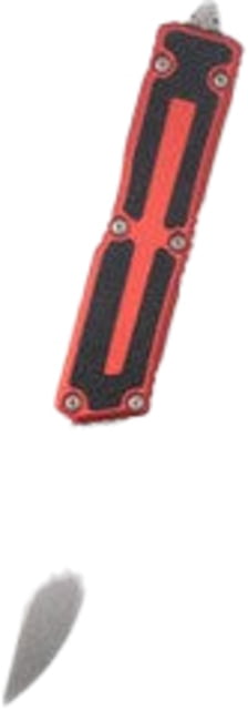Microtech Scarab II Gen III S/E Stonewash Standard 3.95in Folding Knife Red - Microtech