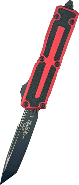 Microtech Scarab II Gen III T/E Black Standard 3.95in Folding Knife Red