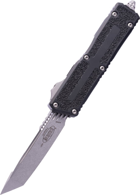 Microtech Scarab II Gen III T/E Stonewash Standard 3.95in Folding Knife Black - Microtech