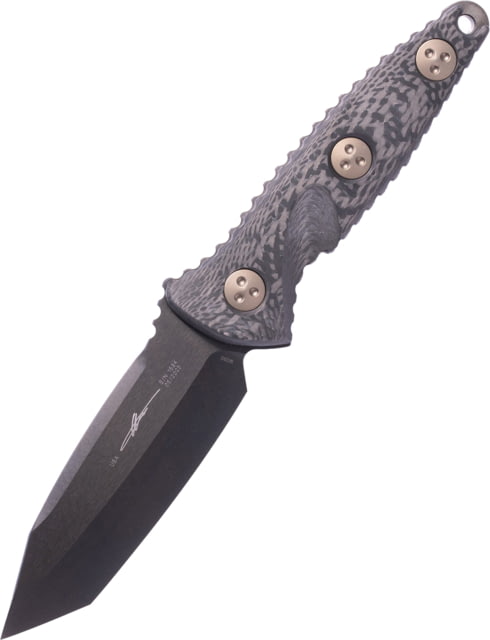 Microtech Socom Alpha Mini T/E Black DLC Carbon Fiber Signature Series 3.75in Fixed Knife Black - Microtech