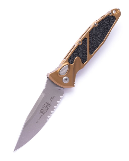Microtech Socom Elite Auto S/E Apoclyptic Part Serrate 4.05in Automatic Folding Knife Automatic Folder Tan