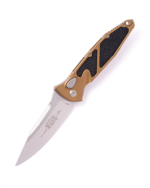 Microtech Socom Elite S/E-A Stonewash Standard 4.05in Automatic Folding Knife Automatic Folder Tan - Microtech