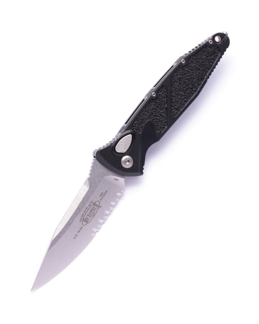Microtech Socom Elite S/E Auto Stonewash Part Serrated 4.05in Automatic Folding Knife Automatic Folder - Microtech
