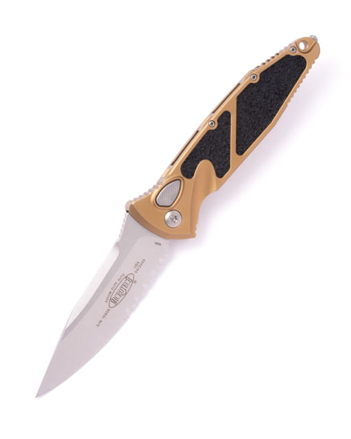 Microtech Socom Elite S/E Auto Stonewash Partial Serrated 4.05in Automatic Folding Knife Automatic Folder Tan