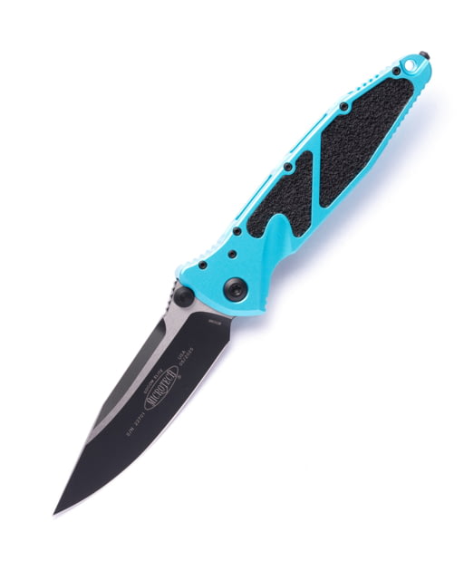 Microtech Socom Elite S/E-M Standard 4.05in Folding Knife Manual Folder Turquoise/Black - Microtech