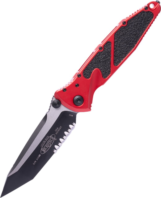 Microtech Socom Elite T/E-M Black P/S 4in Folding Knife Red - Microtech