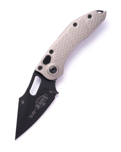 Microtech Stitch S/E Automatic Folding Knife 3.75in Automatic Folder Natural Clear - Microtech