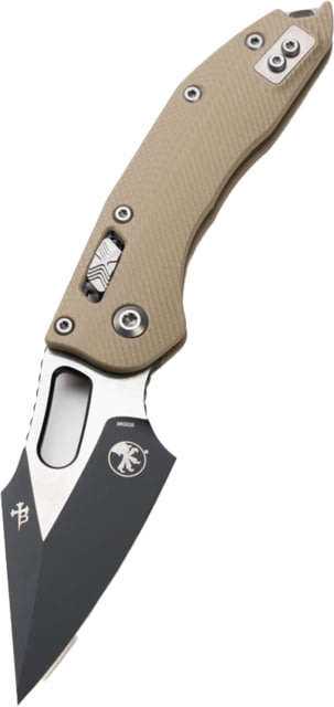 Microtech Stitch S/E Ram - Lok Black Painted Blade Fluted G-10 STD 3.71in Folding Knife Tan - Microtech