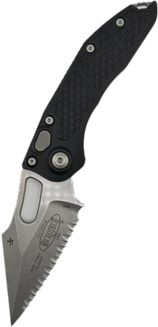 Microtech Stitch S/E Stonewash F/S 3.75in Folding Knife Black