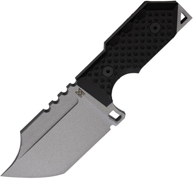 Midgards-Messer Tiny Thunrar Fixed Blade Knife 6.88in Overall 3.5in Gray Powder S30V Stainless Blade Black 3-D Printed Handle Sheath - Midgards-Messer