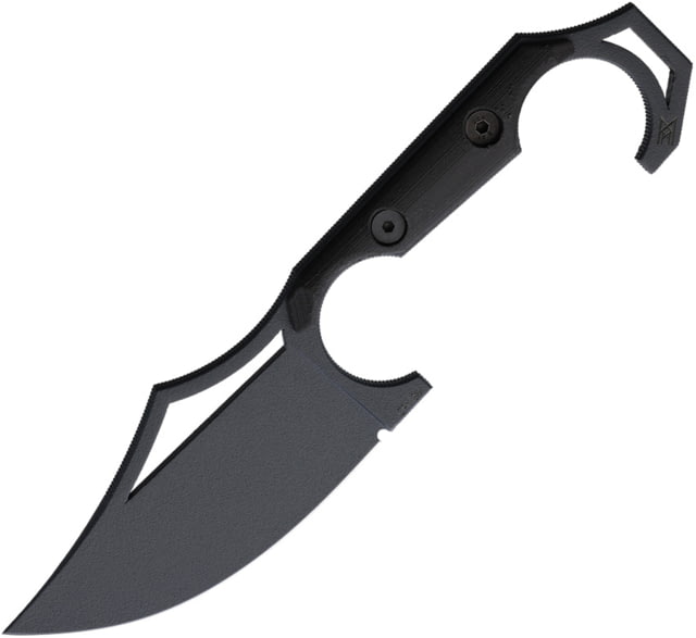 Midgards-Messer Valdis Molon Labe Black Knife 7.63in Overall 3.75in Black D2 Tool Steel Blade 3-D Printed TPU Handle Sheath - Midgards-Messer