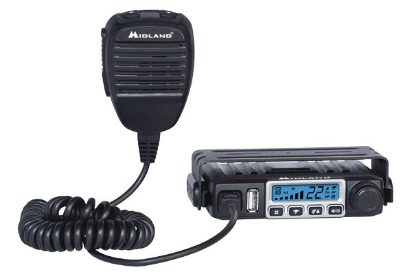 Midland Radio 15 Watt Micro Mobile GMRS Radio with Magnetic Mount Antenna Black / Silver - Midland Radio