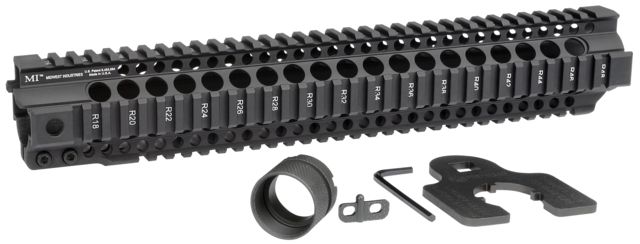 USED Midwest Industries 14in Combat Rail T-Series One Piece Free Float Handguard Black MI-CRT-14.0 EDEMO4 Used Condition Like New - Midwest Industries