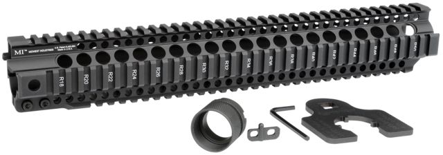 EDEMO Midwest Industries 15in Combat Rail T-Series One Piece Free Float Handguard Black MI-CRT-15.0 EDEMO6 - Midwest Industries