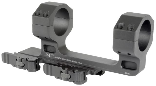 Midwest Industries 30mm High QD Scope Mount w/1.5in Offset Black - Midwest Industries