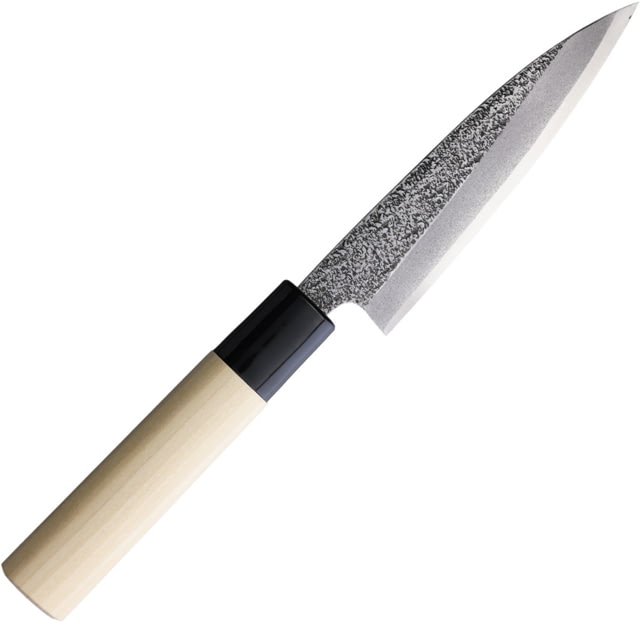 Mikihisa All Purpose Fixed Blade Knife 9.5in Overall 5in Blade Tsuchime White Steel #2 Blade Natural Wood Handle - Mikihisa