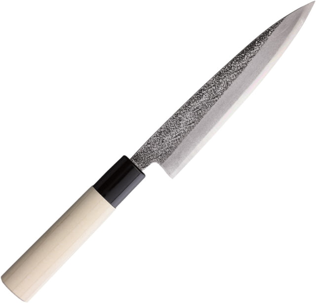 Mikihisa All Purpose Fixed Blade Knife 10.75in Overall 6in Blade Tsuchime White Steel #2 Blade Natural Wood Handle - Mikihisa