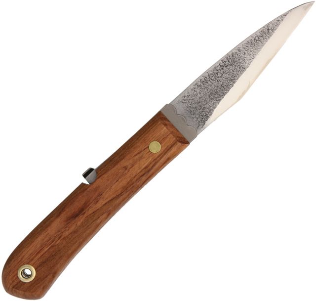 Mikihisa Double Bevel Moroha Folder Folding Knife4inJapanese Cherry Wood Handle TK110MDM - Mikihisa