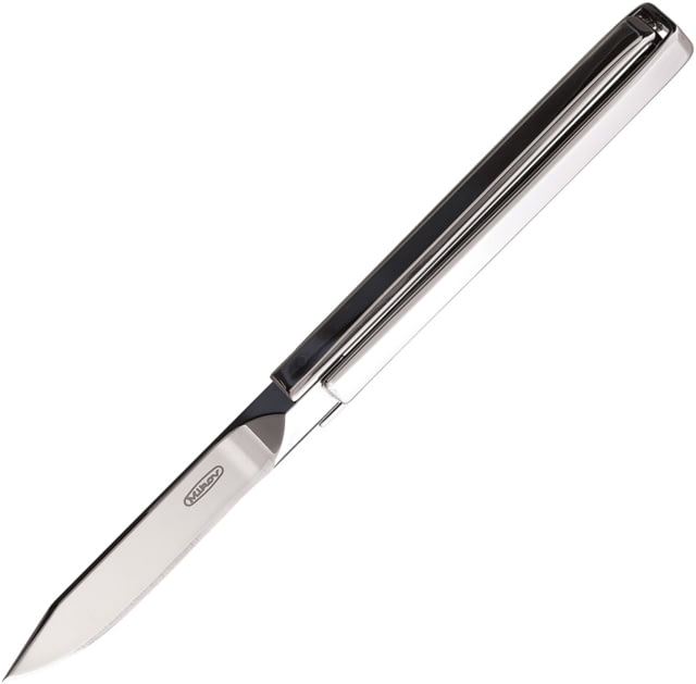Mikov The Cube Folding Knife 5.63in Closed 2.38in Satin 440A Stainless Steel Blade Stainless Steel Handle - Mikov