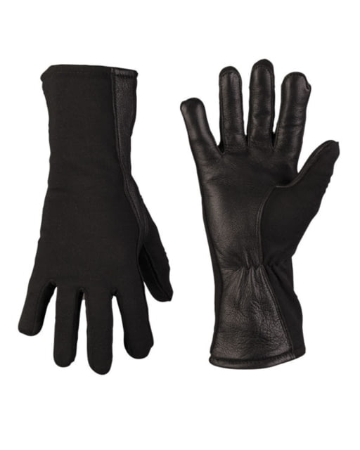 MIL-TEC Lined Flame-Retardent Pilot Gloves - Men's Black Medium - MIL-TEC