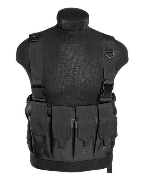 MIL-TEC Mag Carrier Chest Rig Black Adjustable - Mil-Tec