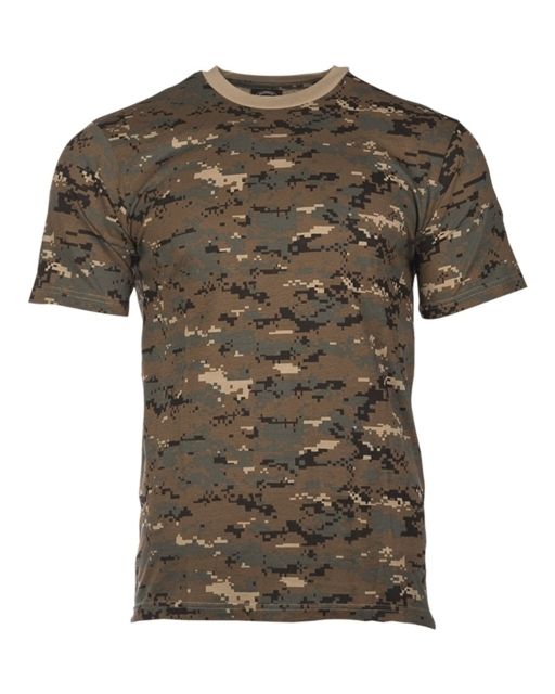 MIL-TEC T-Shirt - Men's Digital Woodland Camo Large