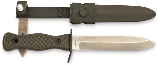 MIL-TEC Combat Fixed Blade Knife 5.7in AISI 420 MA5M Polycarbonate Handle Olive Drab Blade length 5.7 in. - Mil-Tec