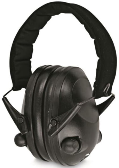 MIL-TEC Electronic Ear Defenders Black Adjustable - Mil-Tec