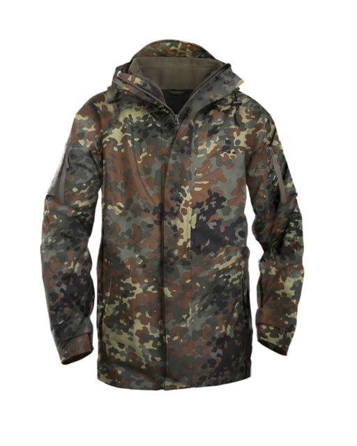 MIL-TEC Gen II Trilam. Wet Weather Jacket w/Fleece Liner - Men's Flecktarn Camo Medium