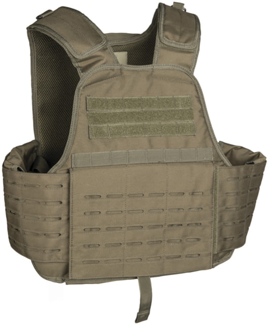 MIL-TEC Laser-Cut Plate Carrier Vest Olive Drab OSFM - Mil-Tec
