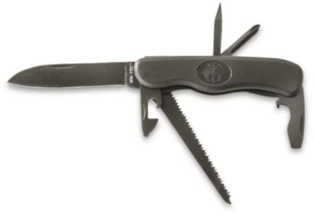 MIL-TEC M2000 Pocket Knife 3in Stainless Steel Black Plastic Handle - Mil-Tec