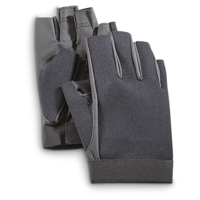 MIL-TEC Neoprene Fingerless Gloves Black Extra Large - Mil-Tec