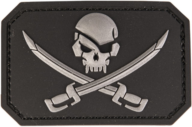 MIL-TEC PVC 3D Jolly Roger Patch Black 2.2 x 3 in - Mil-Tec