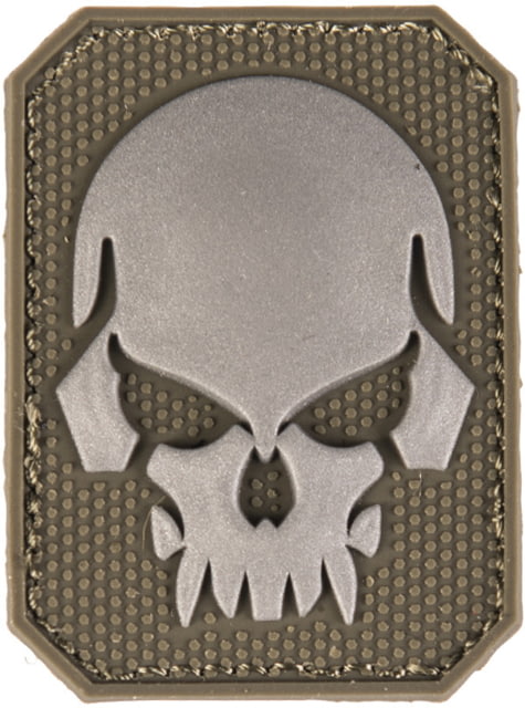 MIL-TEC Small PVC 3D Skull Patch Olive Drab 2.2 x 1.6 in - Mil-Tec
