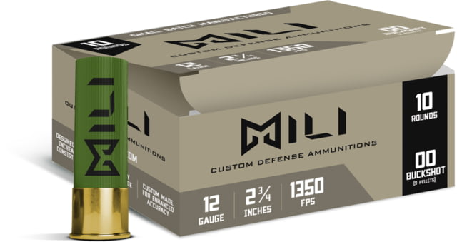I 12 Gauge #00 Buck 9 Pellets 2.75 In 1350 Ft/s Centerfire Shotgun Buckshot 10 Rounds Ammo