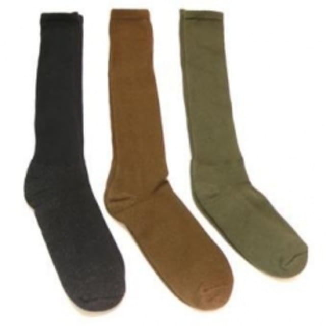 Army Navy Sales Pack of Anti-Microbial Boot Socks - Mens 3 Quantity 13-15 Size Coyote