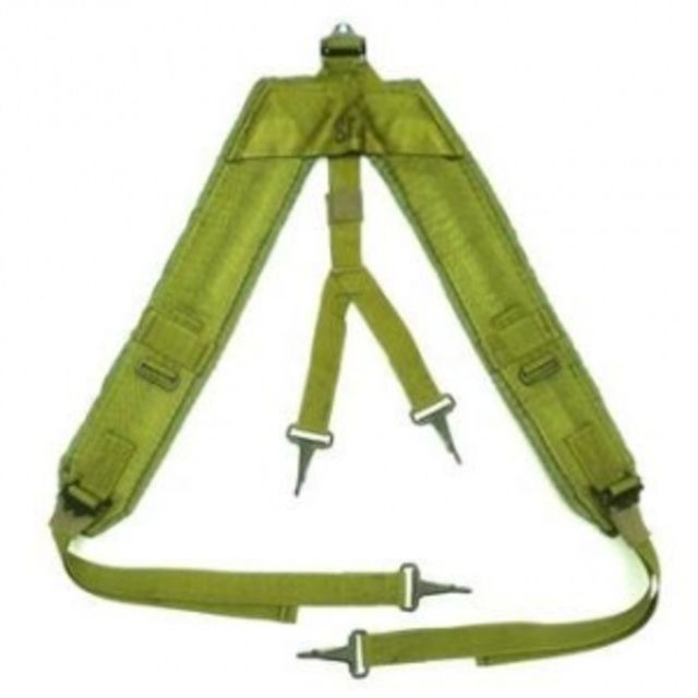Military Surplus GI Y Type Style LC1 Suspenders - Mens Nylon Adjustable OD Green - Military Surplus