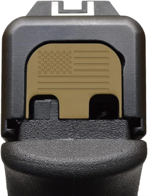 MILSPIN American Flag Slide Back Plate Glock Models Gen 1-5 All Coyote Tan Cerakote - Milspin
