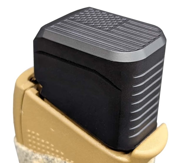 MILSPIN Blacked Out US Flag Magazine Extension Glock 17/19X34/35 5 Round "Blacked Out" Cerakote - Milspin