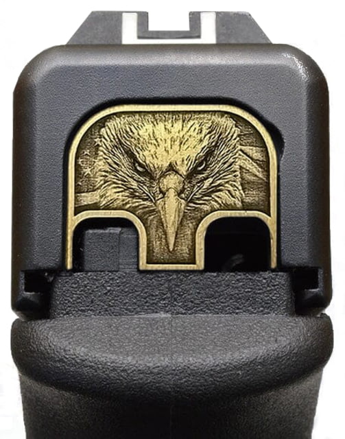 MILSPIN Large Scale Eagle Slide Plate Glock 48/43X Brass - Milspin
