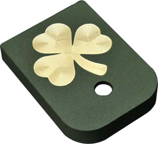 MILSPIN Shamrock Magazine Base Plate Glock 17/17L/18/19/19X/22/23/24/26/27/31/34/35 Green Cerakote on Brass - Milspin