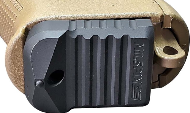 MILSPIN Window Breaker Patent Pending Magazine Base Plate Glock 17/17L/18/19/19X/22/23/24/26/27/31/34/35 "Blacked Out" Cerakote on Stainless Steel - Milspin