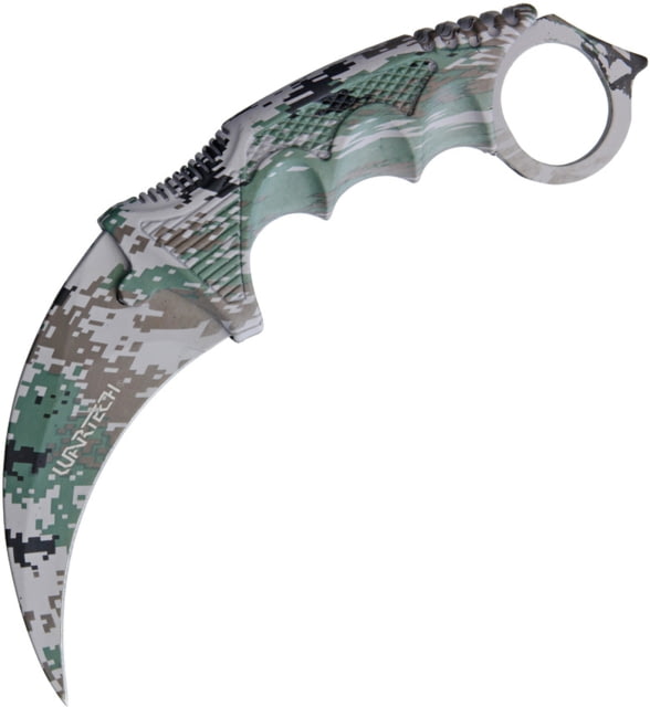 Miscellaneous Digi Camo Neck Knife 7.25in Overall 3.5in Camo Finish SS Karambit Blade Camo Finger Grooved Nylon - Miscellaneous