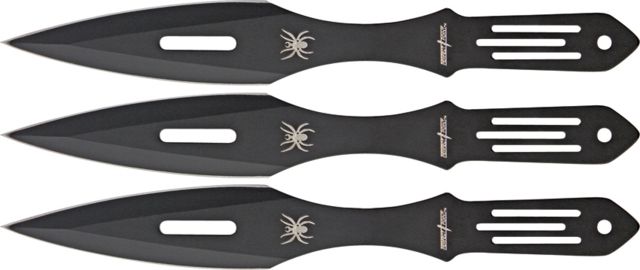 Miscellaneous Fixed Blade Throwing Knife Set 3pc 4in Double EdgeSkeletonized Handle M4143 - Master Cutlery