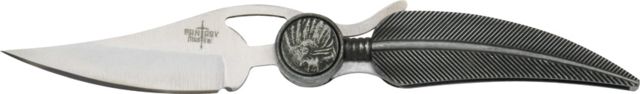 Miscellaneous Indian Feather Folding Knife3.5in closedStainless BladeAntique Metal Handle M3504 - Master Cutlery